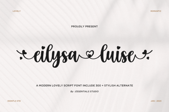 Eilysa Luise: The Modern Script Font You Need
