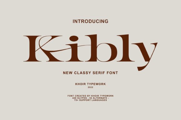 Kibly Serif Font — Elegant Typography for Creative Projects