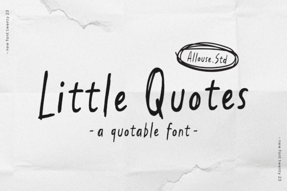 Little Quotes — A Handwritten Font That Speaks Volumes